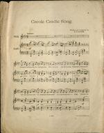 Creole Cradle Song. Written and composed by E.R. Davson